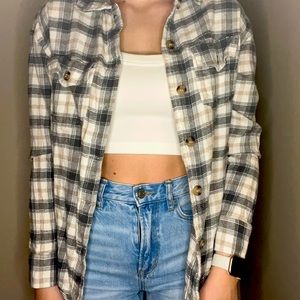 Gray/White/Tan Flannel